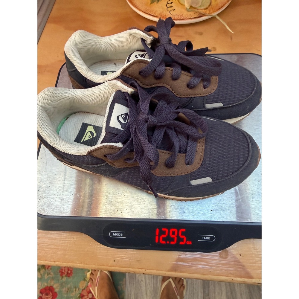 Quiksilver Kids Size 13 Beaumont Sneakers Skate Surf Y2K Navy Brown - Picture 5 of 9